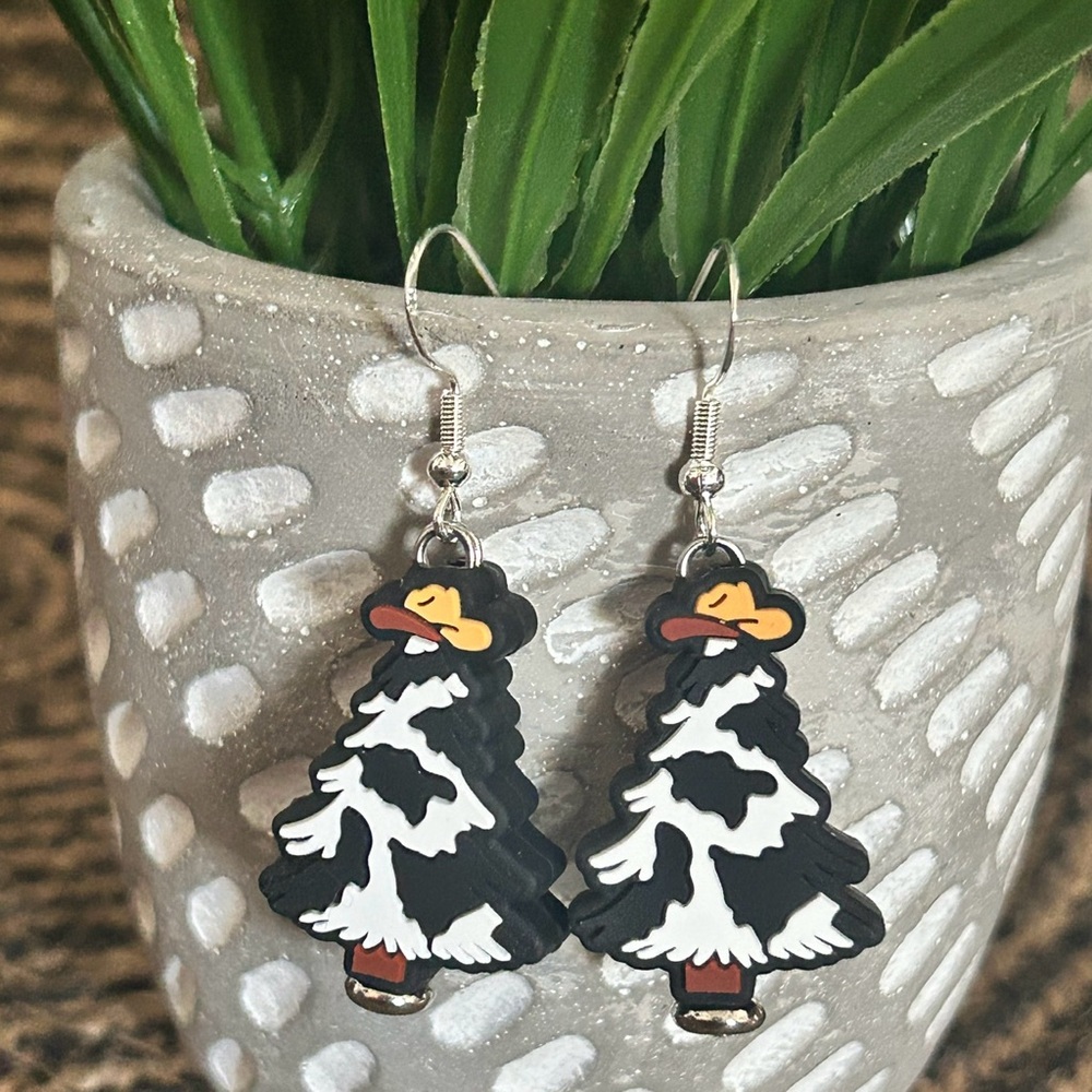 Cowboy Christmas Tree Earrings